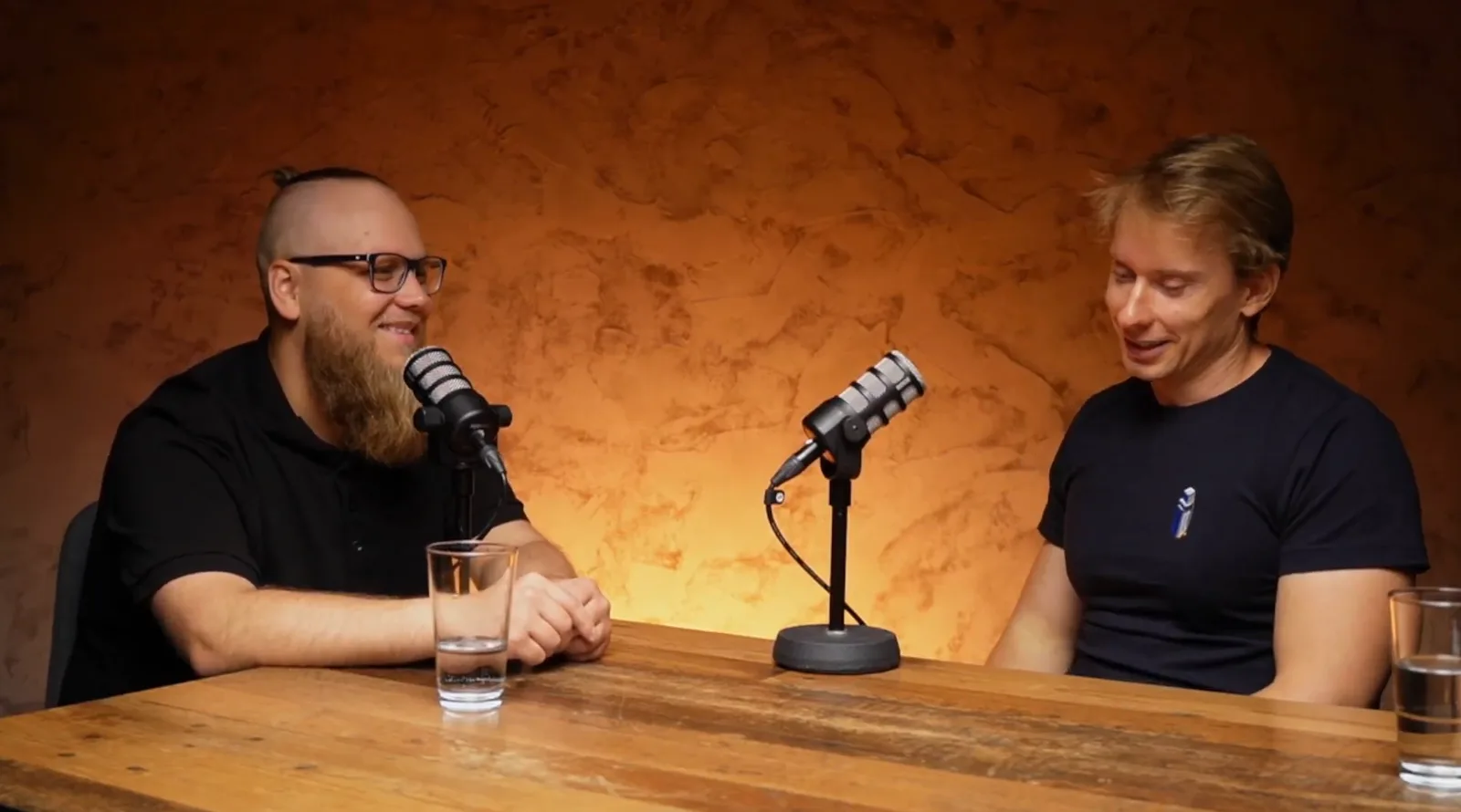 Adam and Domino recording the webinar